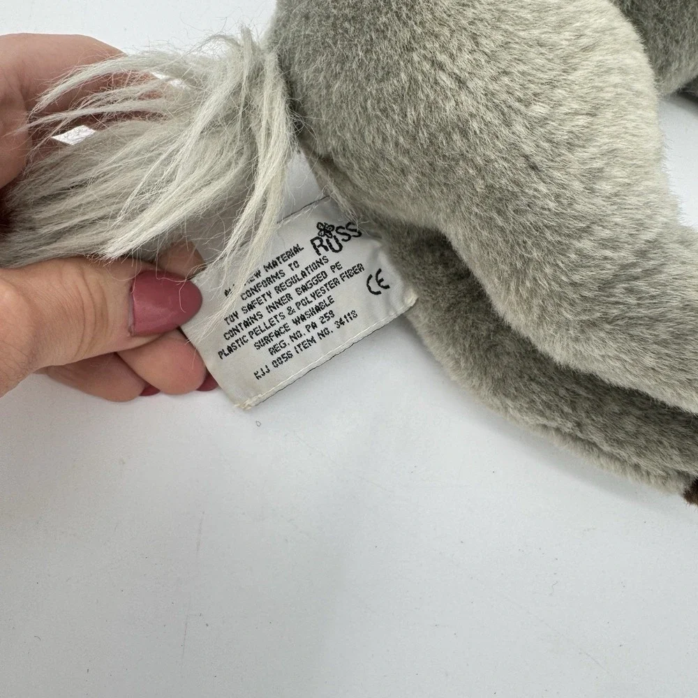 Russ Berrie‎ Yomiko Classics Stallion Horse Plush Gray White Mane Stuffed Animal